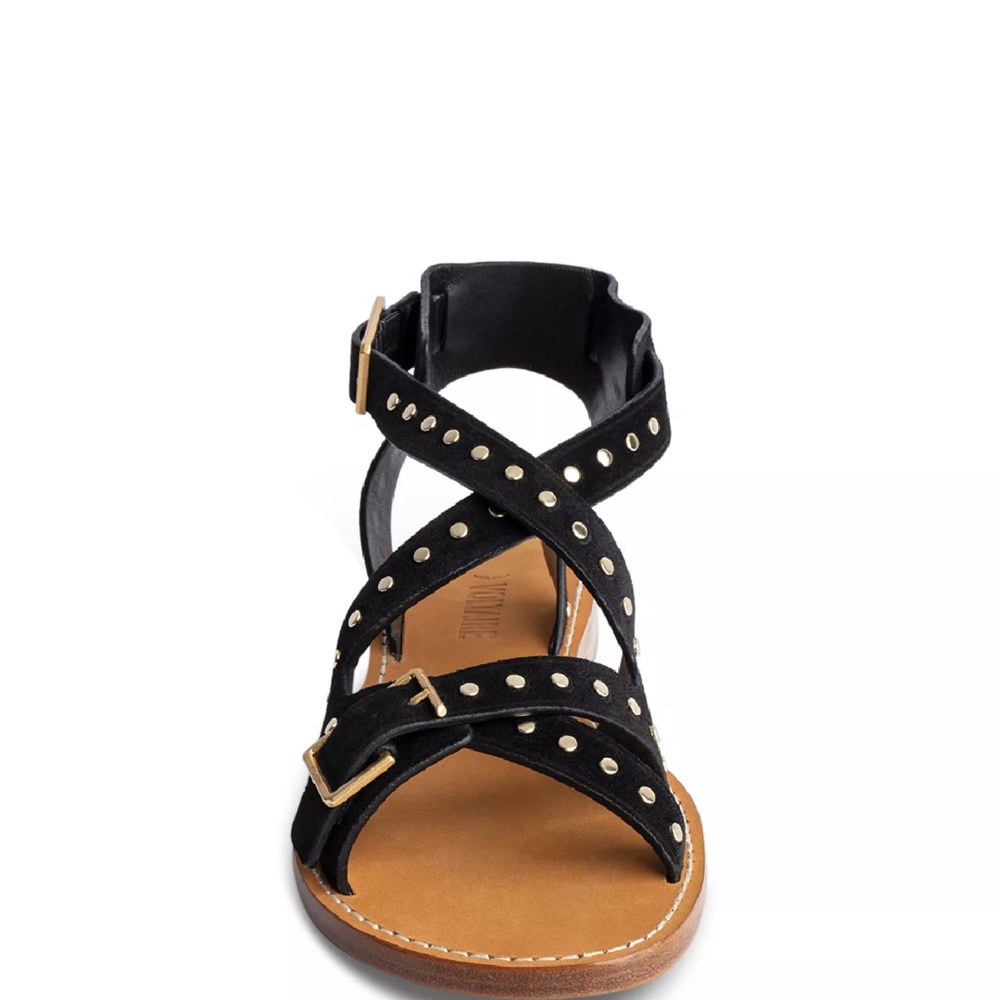 🖤💛 Zadig & Voltaire | Women's Cecilia Studded Strap Sandals ✨ - Picture 2 of 12